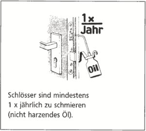 Schmieren des Schlosses