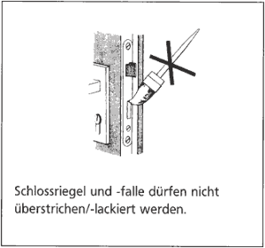 Schlossriegel und Schlossfalle Schlossriegel und Schlossfalle
